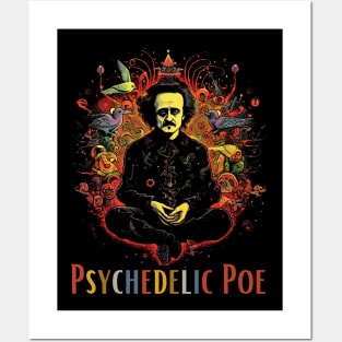 Funny Psychedelic Edgar Allen Poe Posters and Art